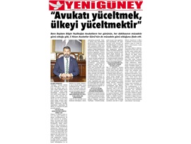 BASINDA BAROMUZ (Başkanımız Av. Bilgin Yeşilboğaz'ın Avukatlar Günü Mesajı)