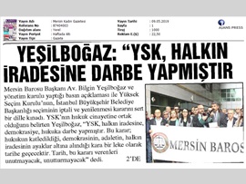 BASINDA BAROMUZ (Yeşilboğaz: "YSK, Halkın İradesine Darbe Yapmıştır")