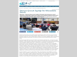 12 HAZİRAN DÜNYA ÇOCUK İŞÇİLİĞİ  İLE MÜCADELE GÜNÜ