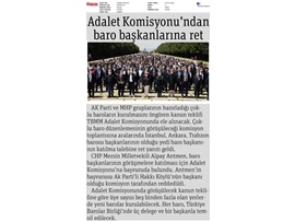 BASINDA BAROMUZ (Baro Başkanlarının komisyona katılma talebi reddedildi)
