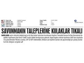 BASINDA BAROMUZ (Baro Başkanlarının komisyona katılma talebi reddedildi)