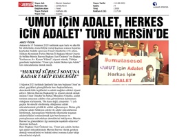 "Umut için adalet, herkes için adalet" turu Mersin'de