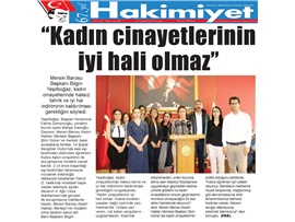 BASINDA BAROMUZ (Yeşilboğaz: "Kadın Cinayetlerinin İyi Hali Olmaz")