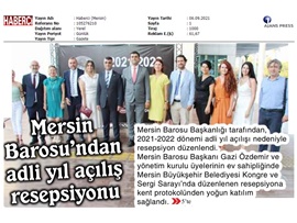 Mersin Barosu adli yıl açılış resepsiyonu düzenledi