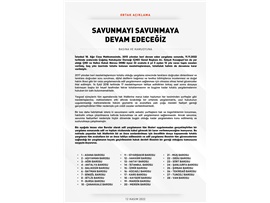 Barolar: "Savunmayı savunmaya devam edeceğiz"