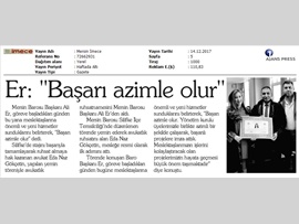 BASINDA BAROMUZ (Yemin Töreni'nde Konuşan Baro Başkanımız, "Başarı Azimle Olur" Dedi.