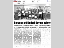 BASINDA BAROMUZ (Baromuz 216 Kişiye Bilirkişilik Sertifikası Verdi)