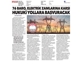 76 Baro: "Elektrik tarifesine yapılan düzenleme Anayasaya aykırı"