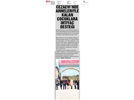 Cezaevinde anneleriyle kalan çocuklara ihtiyaç desteği
