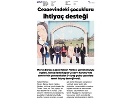 Cezaevinde anneleriyle kalan çocuklara ihtiyaç desteği