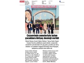 Cezaevinde anneleriyle kalan çocuklara ihtiyaç desteği