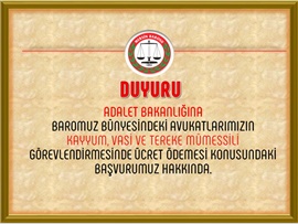 Kayyum, Vasi ve Tereke Mümessili Görev Ücretleri Hakkında