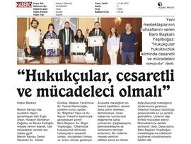 Yemin Töreni 'Hukukçu olmanın diyeti var'