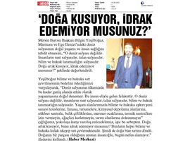 Yeşilboğaz  'Doğa kusuyor, idrak edemiyor musunuz?'