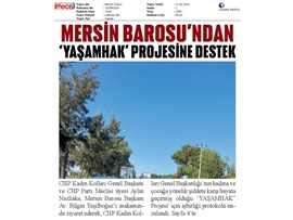 Mersin Barosu'ndan YAŞAMHAK Projesine destek