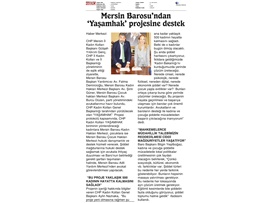 Mersin Barosu'ndan YAŞAMHAK Projesine destek