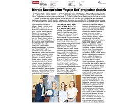 Mersin Barosu'ndan YAŞAMHAK Projesine destek