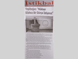 BASINDA BAROMUZ (Baro Bşk. Bilgin Yeşilboğaz, "Nükleer Silahsız Bir Dünya İstiyoruz")
