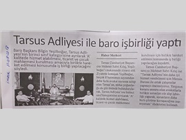 BASINDA BAROMUZ (Tarsus Adliyesi ve Mersin Barosu İşbirliği)