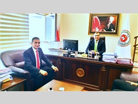 Başkanımız ile Yönetim Kurulu Üyelerimiz, Silifke Komisyon Başkanı Sayın;Rifat YILDIZ' ı Makamında ziyaret ettiler.