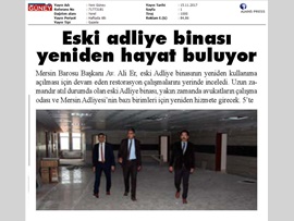 BASINDA BAROMUZ (Eski Adliye Binası Yeniden Hayat Bulacak)