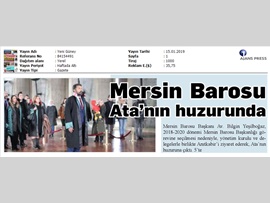 BASINDA BAROMUZ (Mersin Barosu Ata'nın Huzuruna Çıktı)
