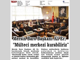 BASINDA BAROMUZ (Baromuzda Mülteci Merkezi Kurabiliriz" Dedi.)
