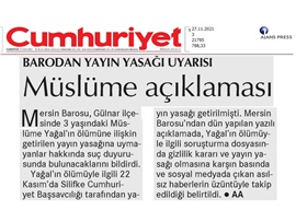 Müslüme davasında yayın yasağına uymayanlara suç duyurusu