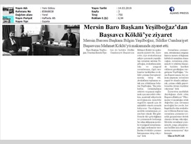 BASINDA BAROMUZ (Baro Başkanımız, Silifke Cumhuriyet Başsavcısı'nı Ziyaret Etti)