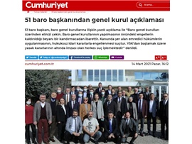 Baro Başkanları: "Baro seçimlerinden elinizi çekin !"