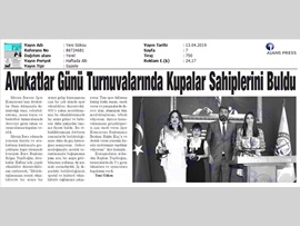 BASINDA BAROMUZ (Avukatlar Günü Turnuvalarında Kupalar Sahiplerini Buldu)