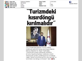 BASINDA BAROMUZ (Turizm Haftası Mesajı)
