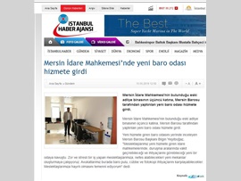 BASINDA BAROMUZ (Mersin İdare Mahkemesi'nde Yeni Baro Odası Hizmete Girdi)