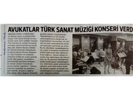 Mersin Barosu Avukatları Türk Sanat Müziği konseri verdi