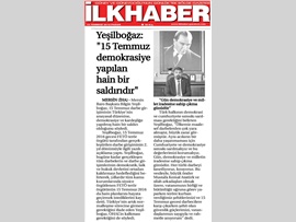 BASINDA BAROMUZ (Baro Başkanımız Bilgin Yeşilboğaz'ın 15 Temmuz Mesajı)