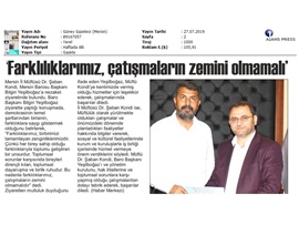 BASINDA BAROMUZ (Mersin İl Füftüsü Şaban Kondi'den Baro Başkanımıza Ziyaret)