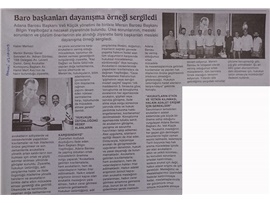 BASINDA BAROMUZ (Mersin Barosu ve Adana Barosu'nda Dayanışma Örneği)