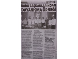 BASINDA BAROMUZ (Mersin Barosu ve Adana Barosu'nda Dayanışma Örneği)