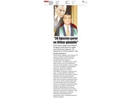 30 Ağustos Zafer Bayramı Mesajı