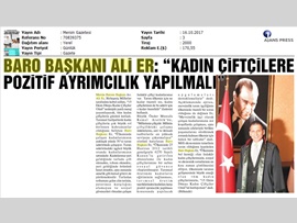 BASINDA BAROMUZ (Başkanımızın 'Dünya Kadın Çiftçiler Günü' Mesajı)