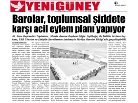 BASINDA BAROMUZ (Barolar Toplumsal Şiddete Karşı Acil Eylem Planı Yapıyor)