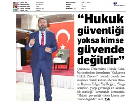 BASINDA BAROMUZ (Yeşilboğaz: "Hukuk Güvenliği Yoksa, Kimse Güvende Değildir")