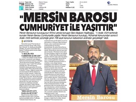 BASINDA BAROMUZ (Mersin Barosu 95 Yaşında)