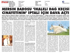 Mersin Barosu, "İhaleli dağ keçisi cinayetinin' iptali için dava açtı