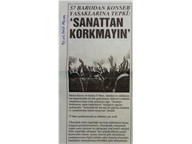 57 Barodan konser yasaklarına tepki