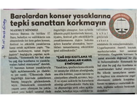 57 Barodan konser yasaklarına tepki