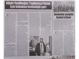 BASINDA BAROMUZ (Başkanımızdan 5 Mart Dünya Hukuk Devleti Günü Mesajı)