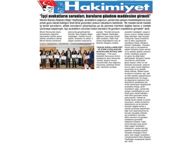 BASINDA BAROMUZ (Yeşilboğaz: "İşçi Avukatların Sorunları Baroların Gündemine Alınmalı")