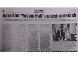 Mersin Barosu'ndan YAŞAMHAK Projesine destek