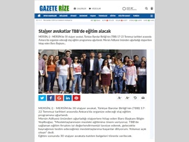 BASINDA BAROMUZ (Stajyer Avukatlar TBB'de Eğitim Alacak)
